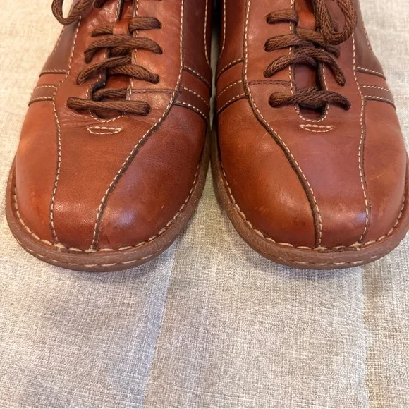 Born Oxford Mens 11 US 45 EU Brown Leather Two Tone Shoes Lace Up Casual - Picture 7 of 13